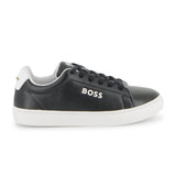 Black Low-Top Leather Sneakers