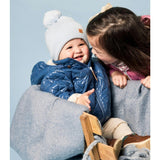 Kids Knit Winter Hat with Knit Pom