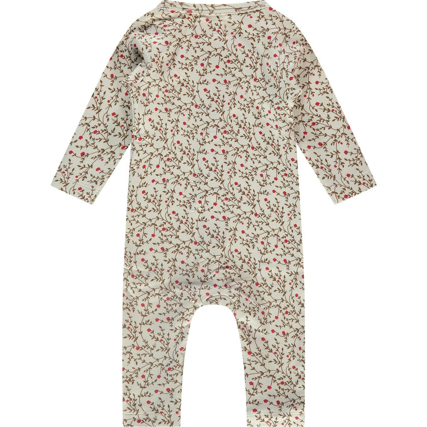 Vines Floral Print Long Sleeve Romper