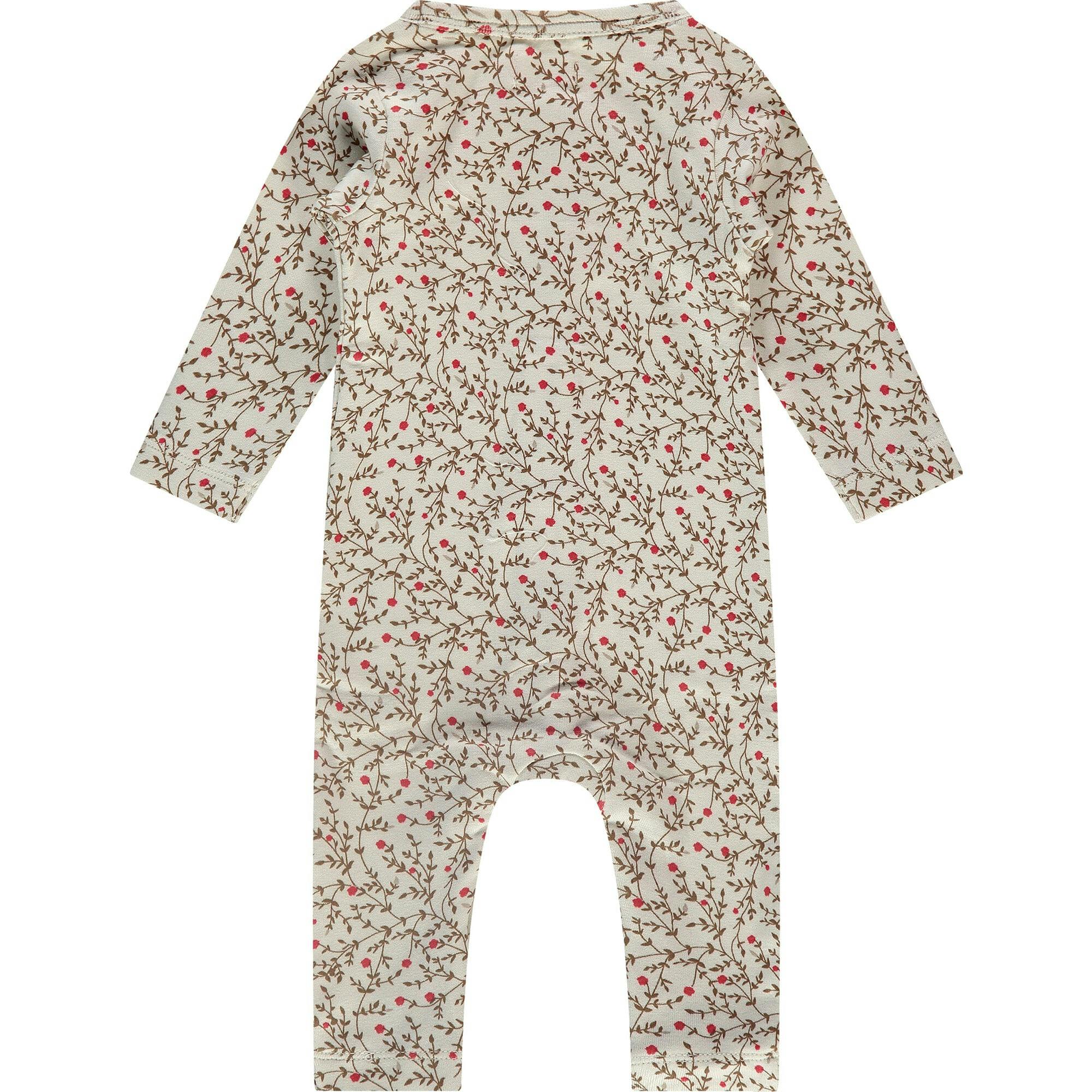 Vines Floral Print Long Sleeve Romper