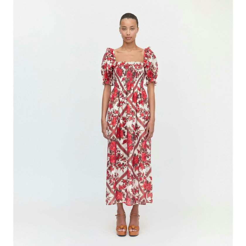 The Scarlett Nap Dress - Red Diamond Rose
