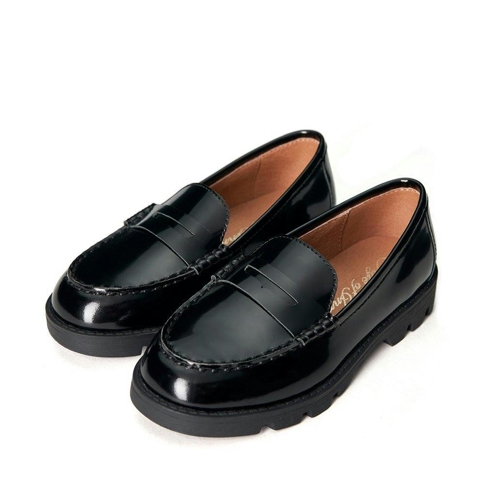 Paula Glossy Leather Penny Loafers