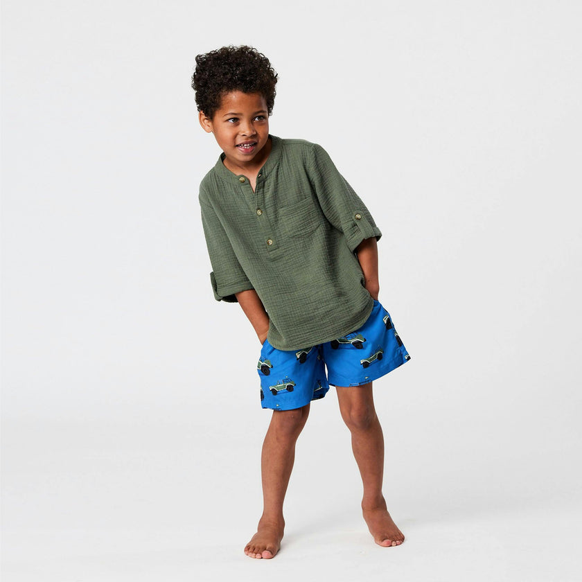 Frankie Safari Green Resort Shirt