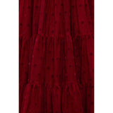 Solange Dress in Burgundy Tulle
