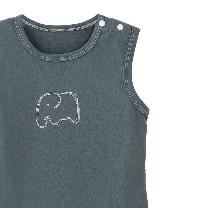 Blue Elephant Short Set