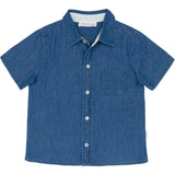 boys chambray short sleeve button down shirt