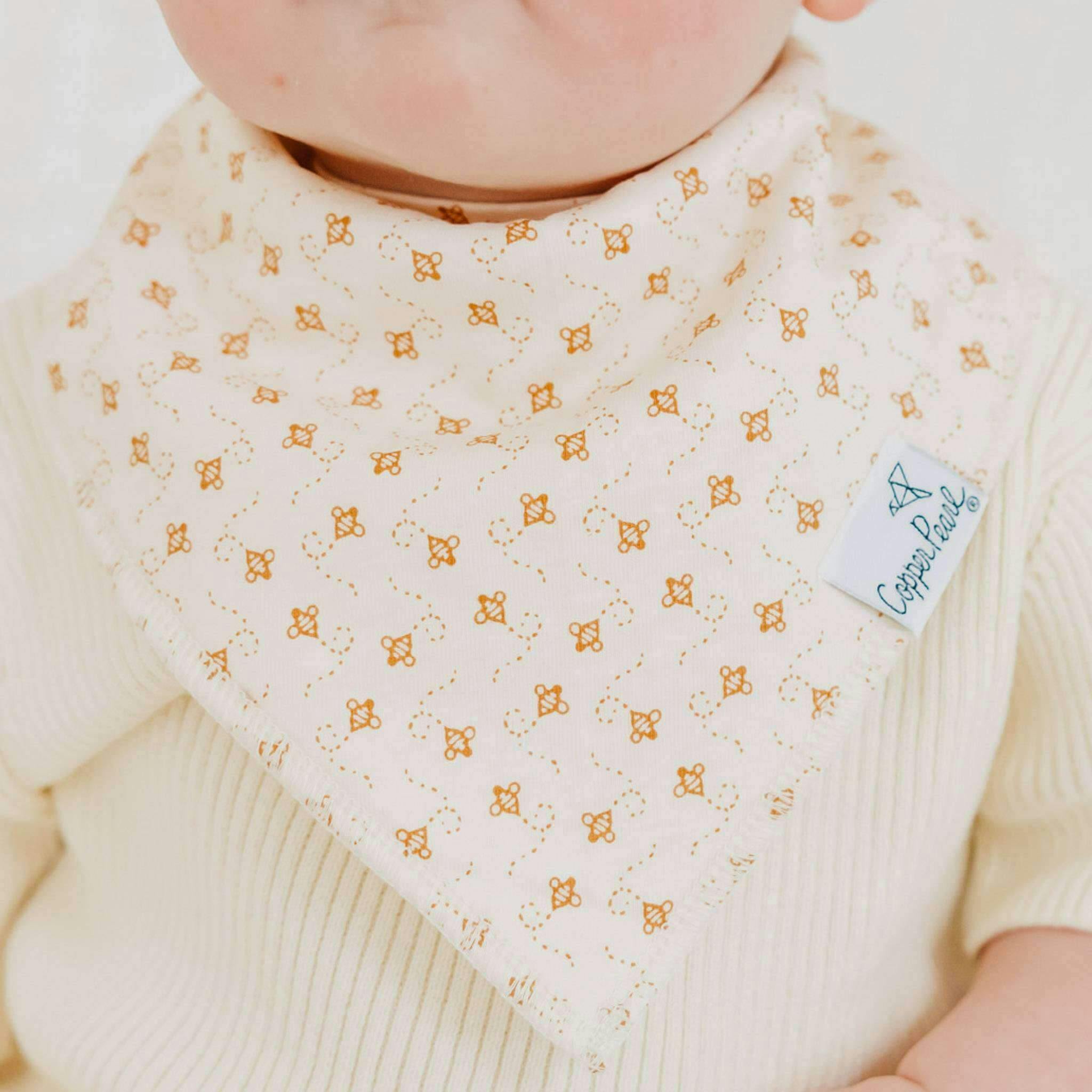 4 Pack Baby Bandana Bibs - Eden