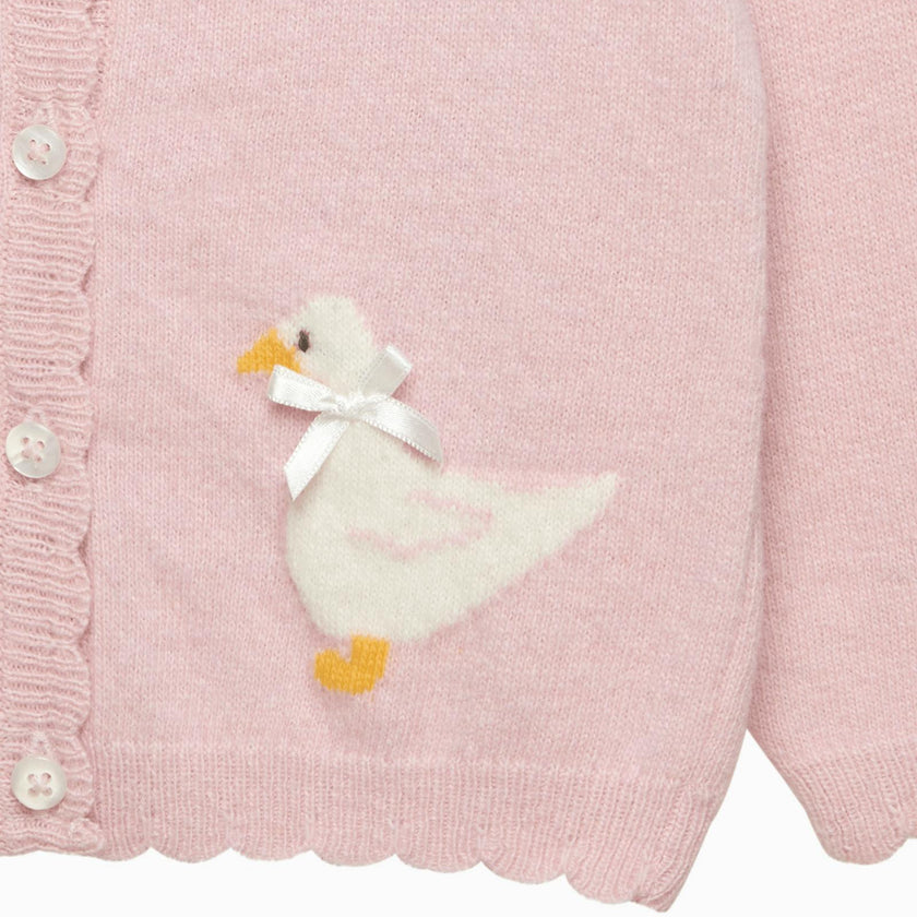 Baby Duck Cardigan in Pink