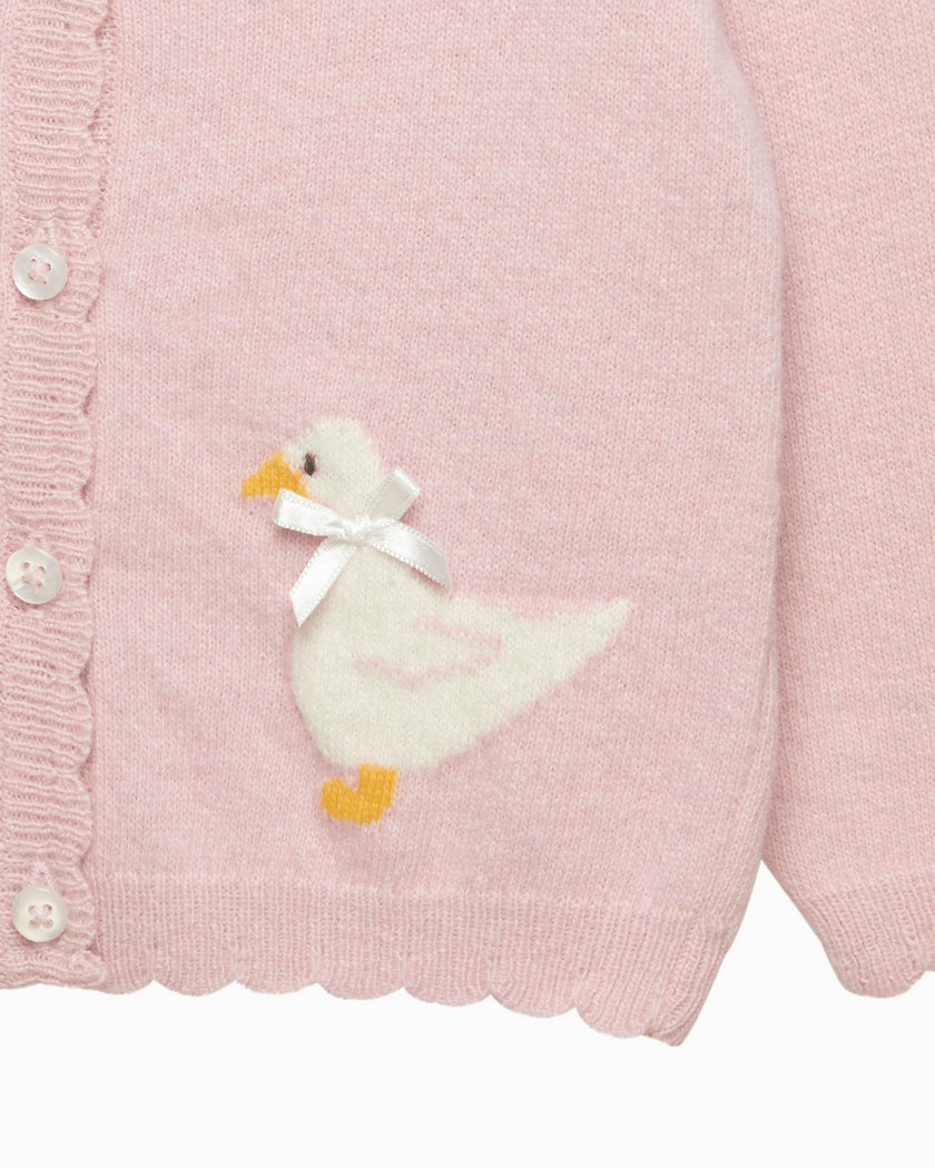 Baby Duck Cardigan in Pink