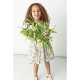 Spring Flowers Ruffle Dress