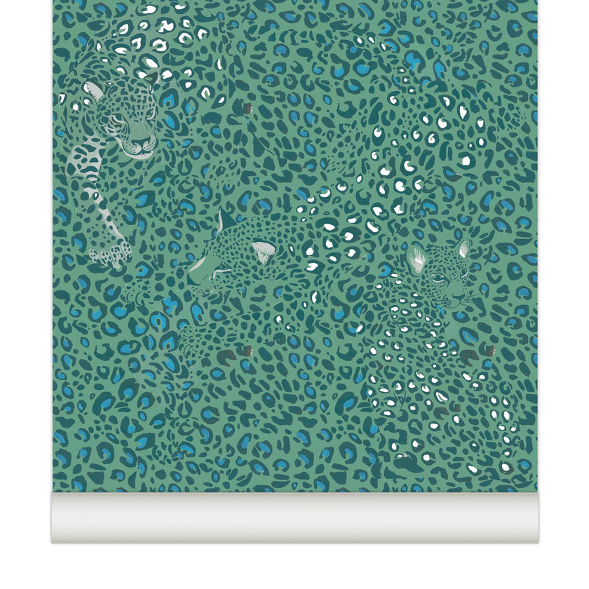 Papier peint CHEETAH coloris Menthe