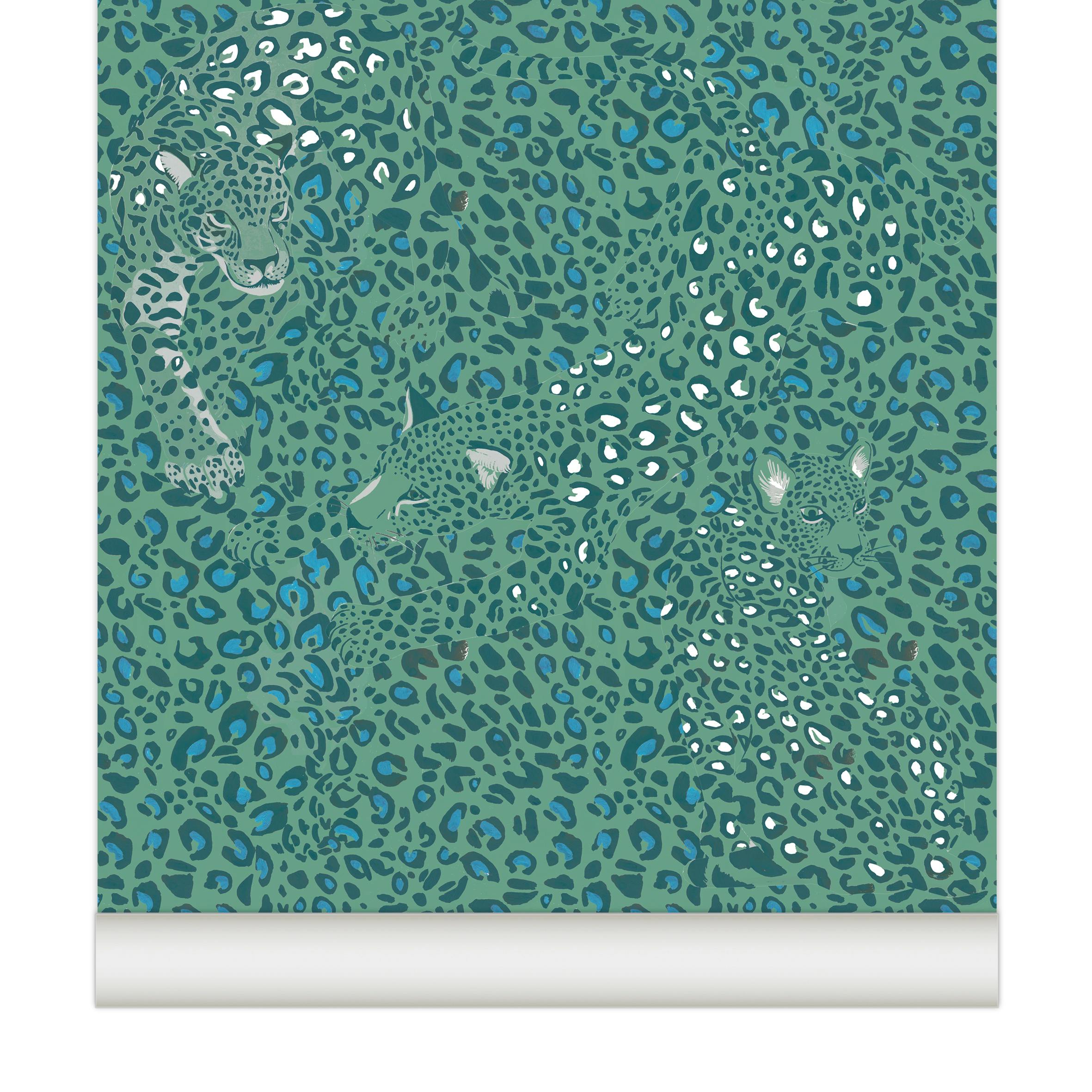 Papier peint CHEETAH coloris Menthe