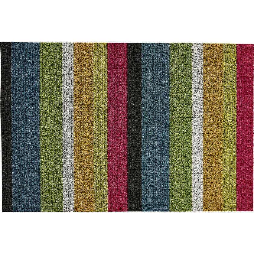 Bold Stripe Shag Floor Mat, Multi