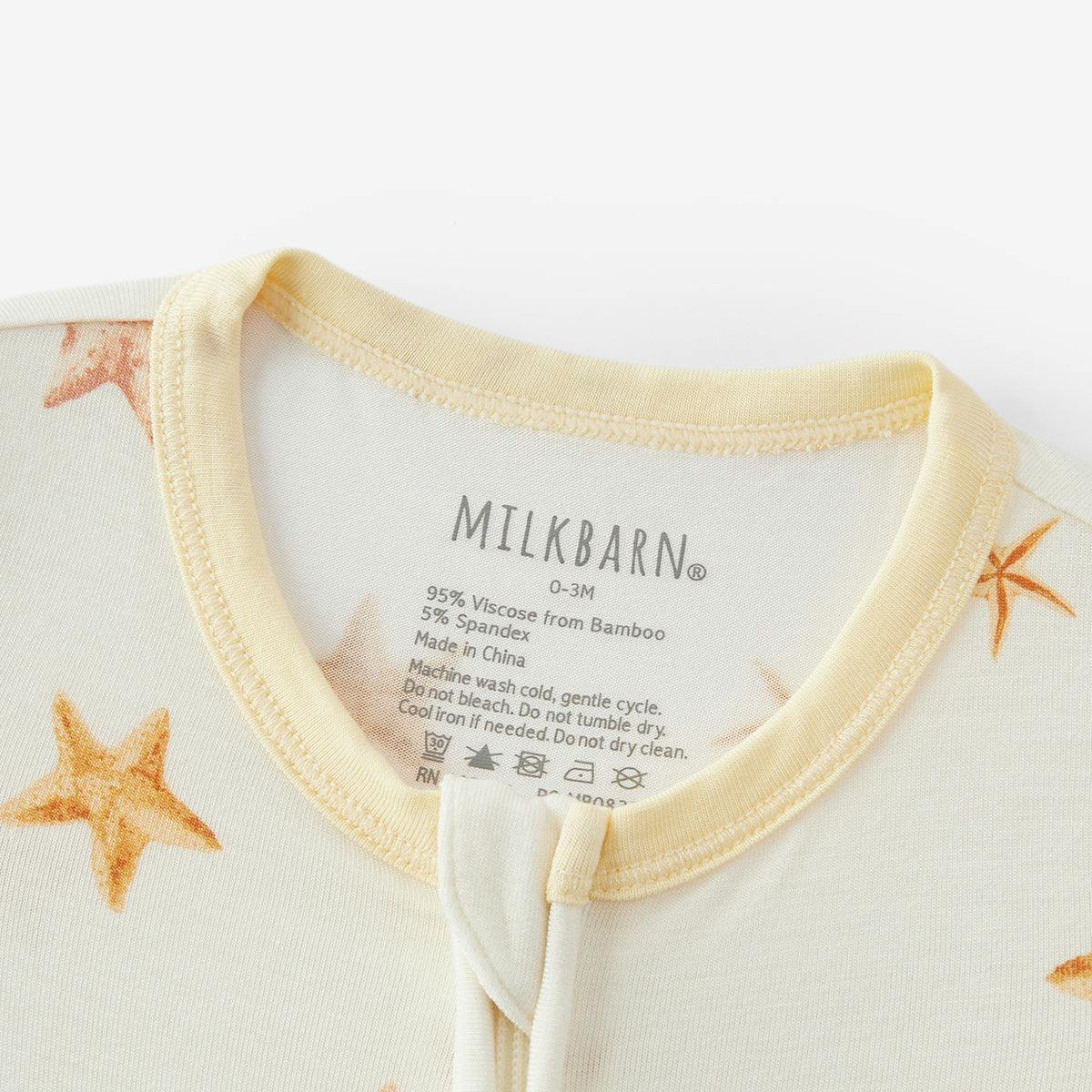 Starfish Dreams Luxe Stretch Zipper Footed Romper