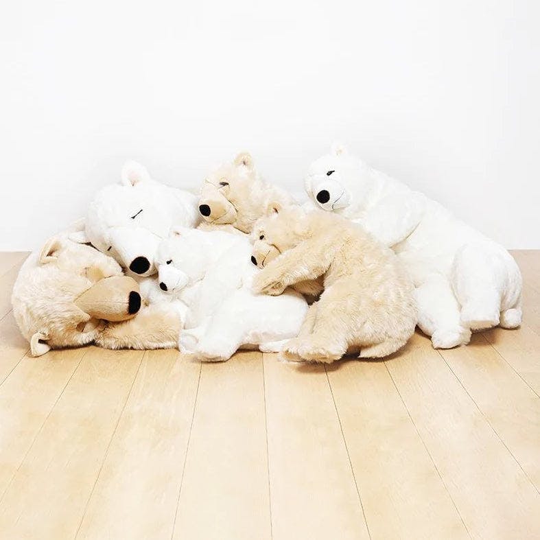 LA PELUCHERIE My Sleeping Lucien Bear - White