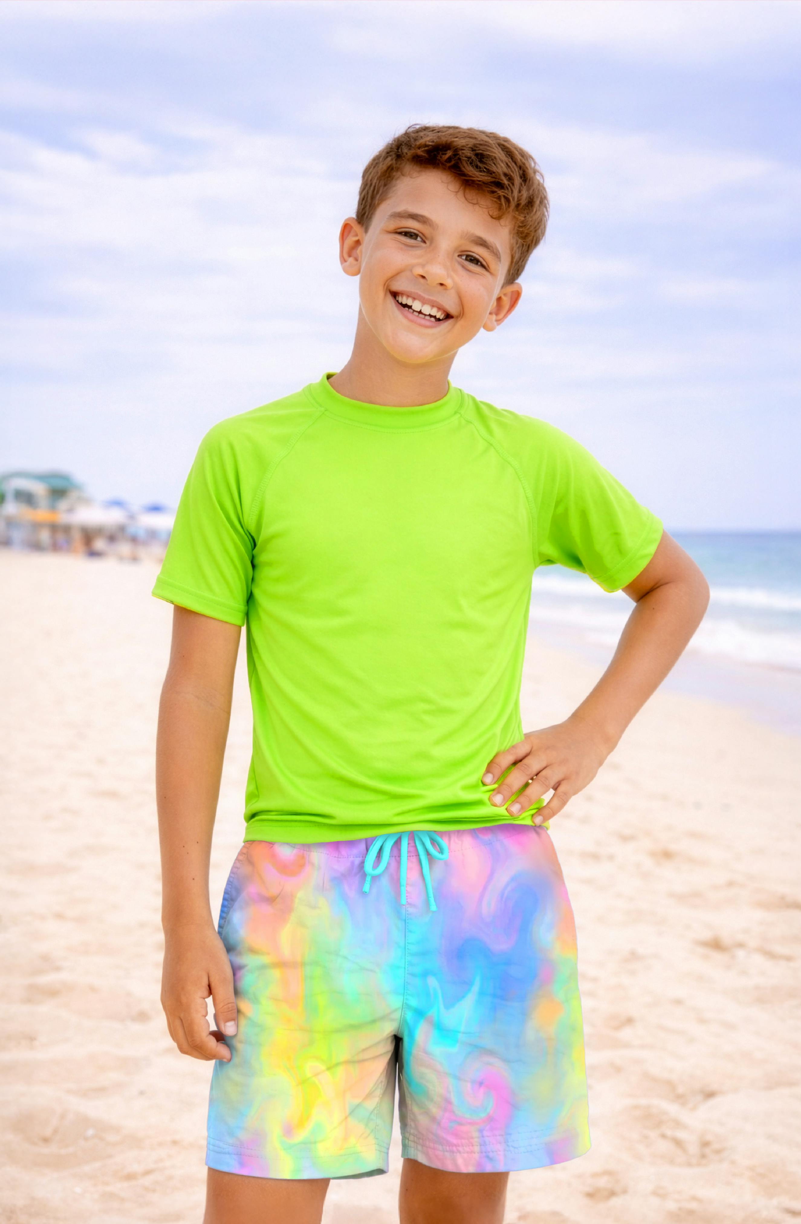 Dylan Boys Marble Print Board Shorts