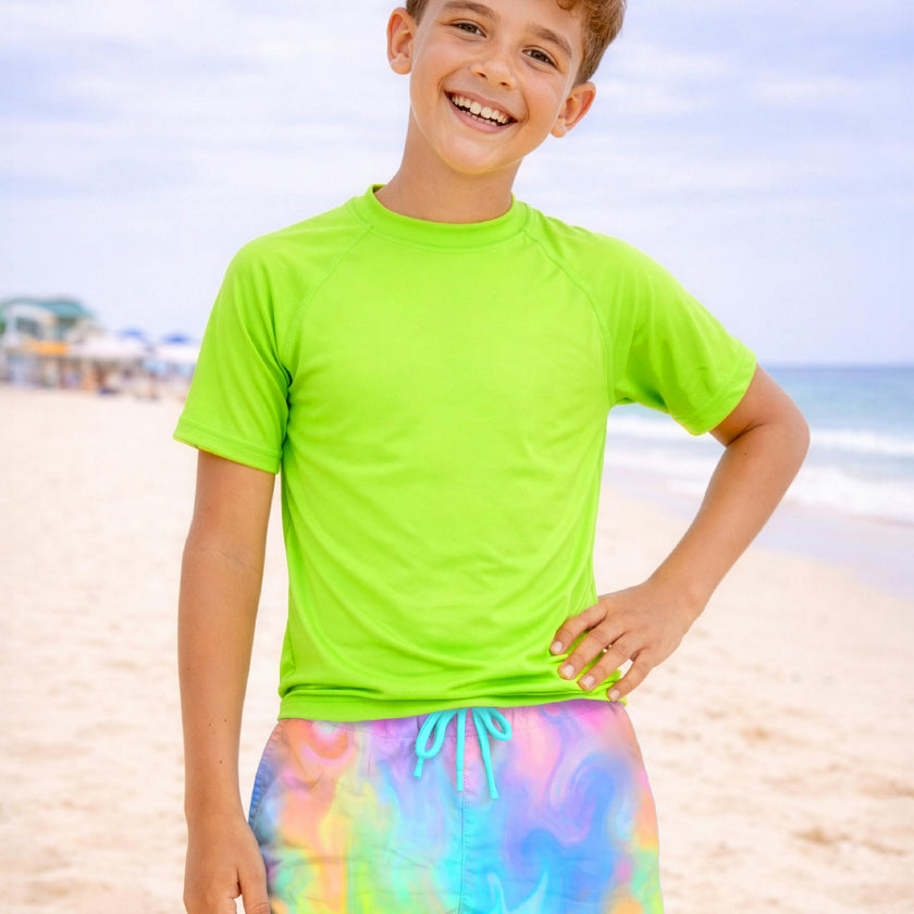 Dylan Boys Marble Print Board Shorts