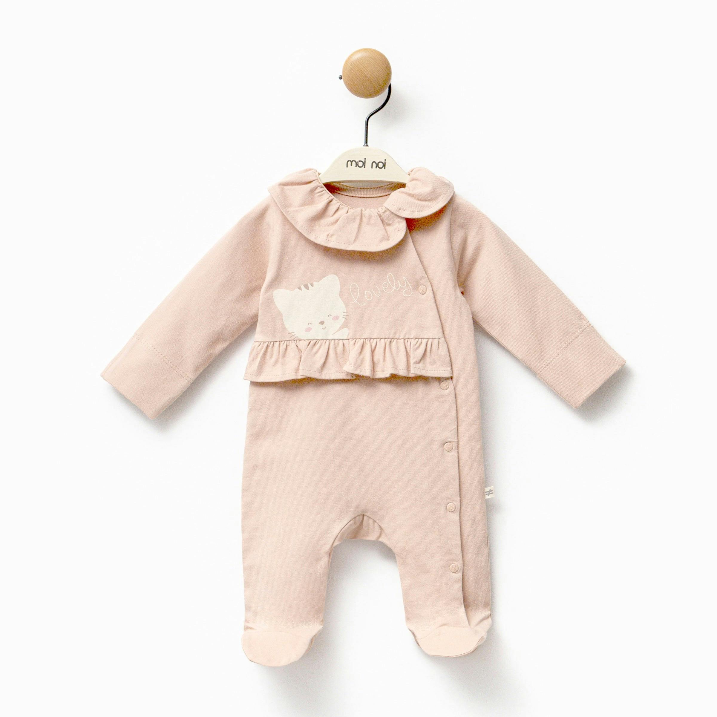 Pink Lovely Kitten Babygrow