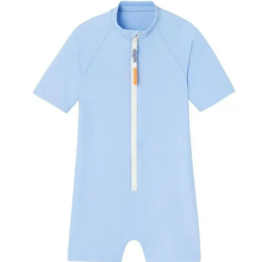 Boys' anti-UV short-sleeved jumpsuit, sky blue | COMBI BYRON