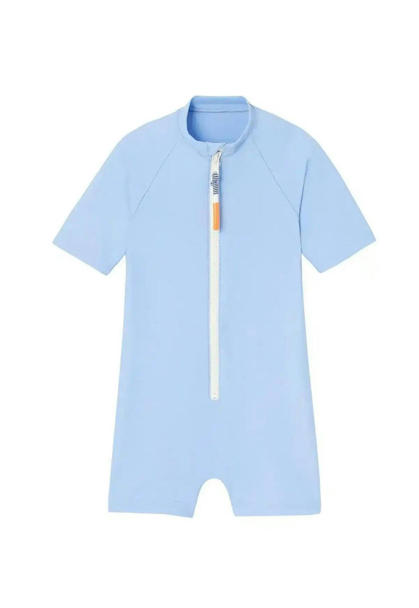 Boys' anti-UV short-sleeved jumpsuit, sky blue | COMBI BYRON