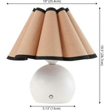 Billie 10.5" Classic Scalloped Shade Rechargeable/Cordless Dimmable Integrated LED Table Lamps