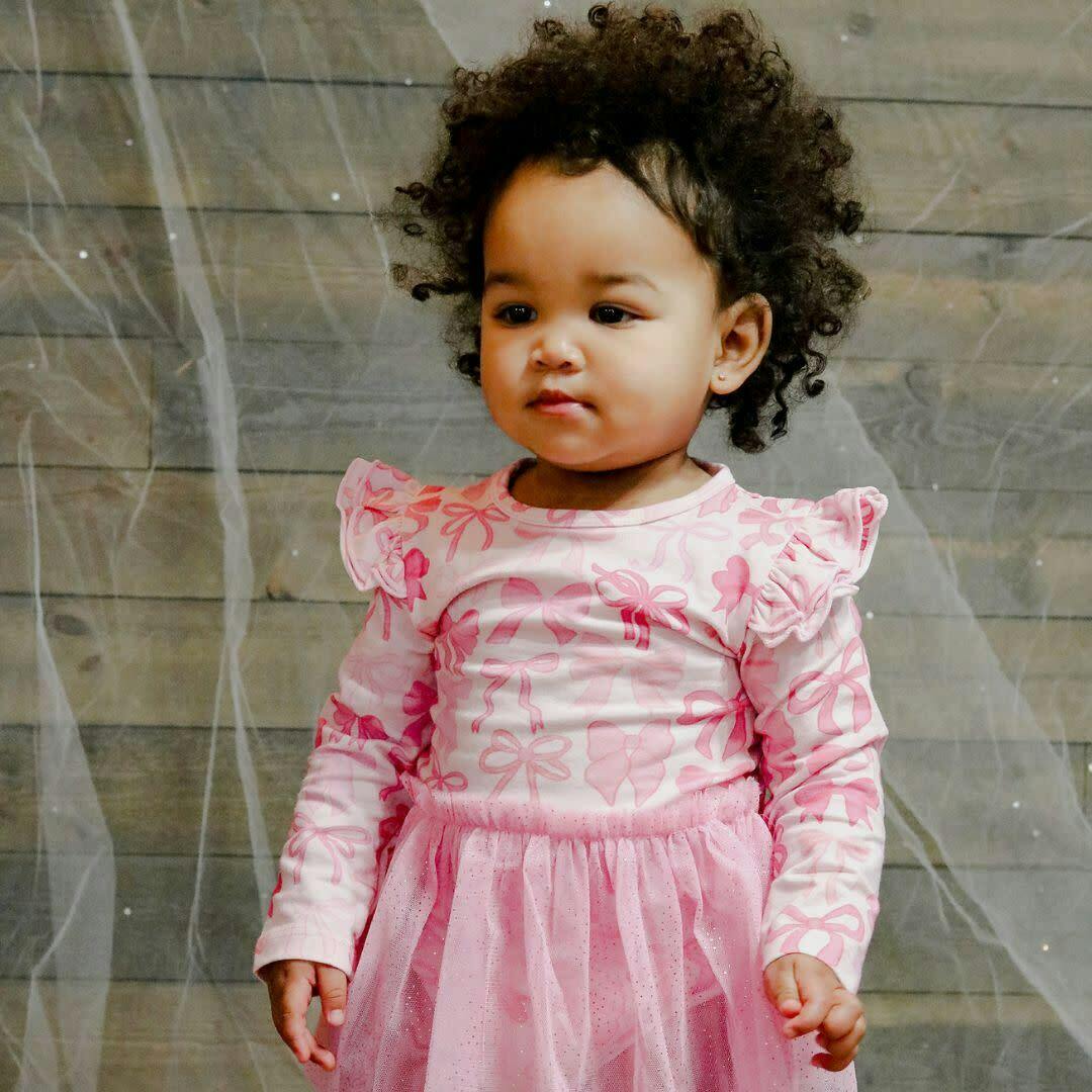 Coquette Bow Long Sleeve Tutu Bodysuit