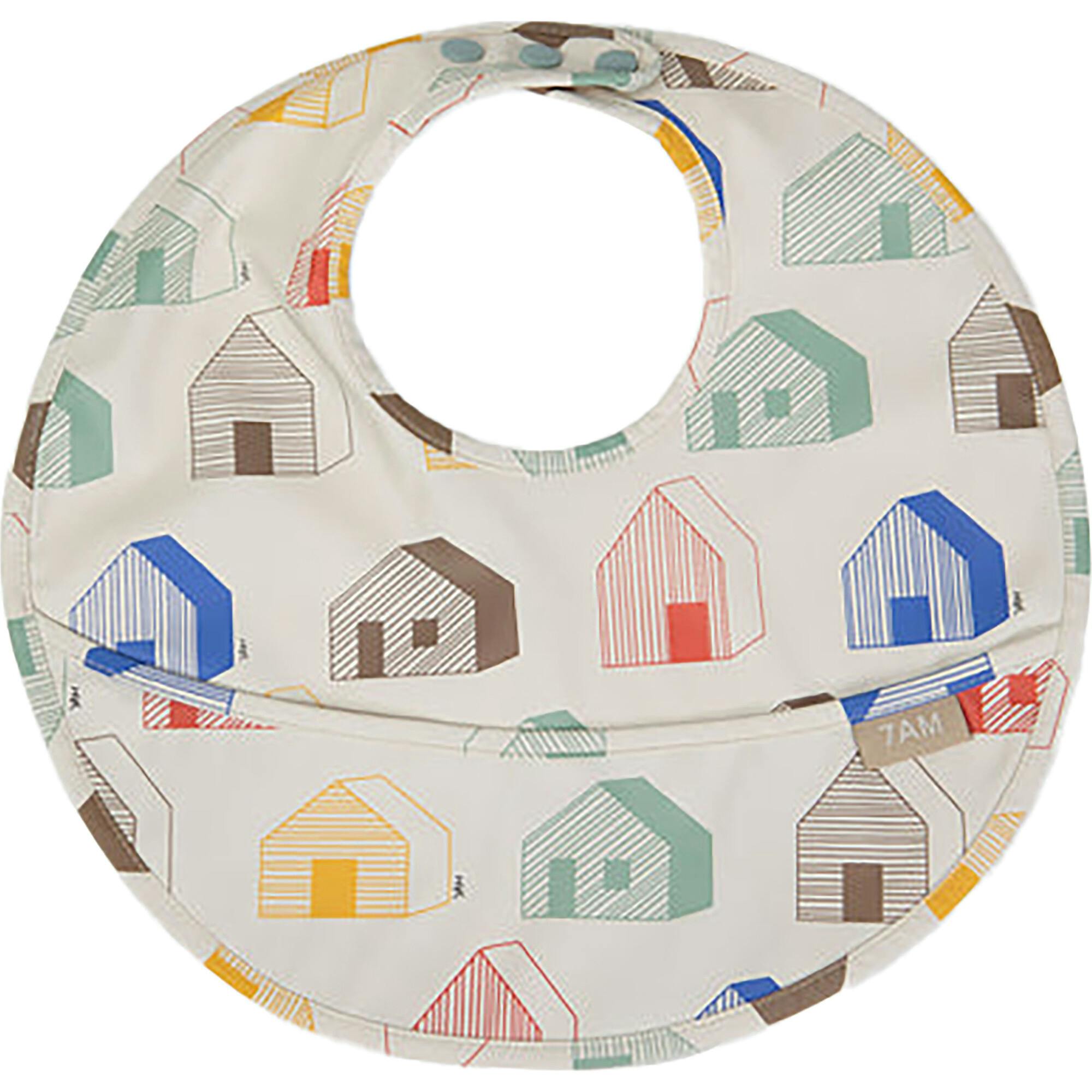 House Print Waterproof Pocket Bib