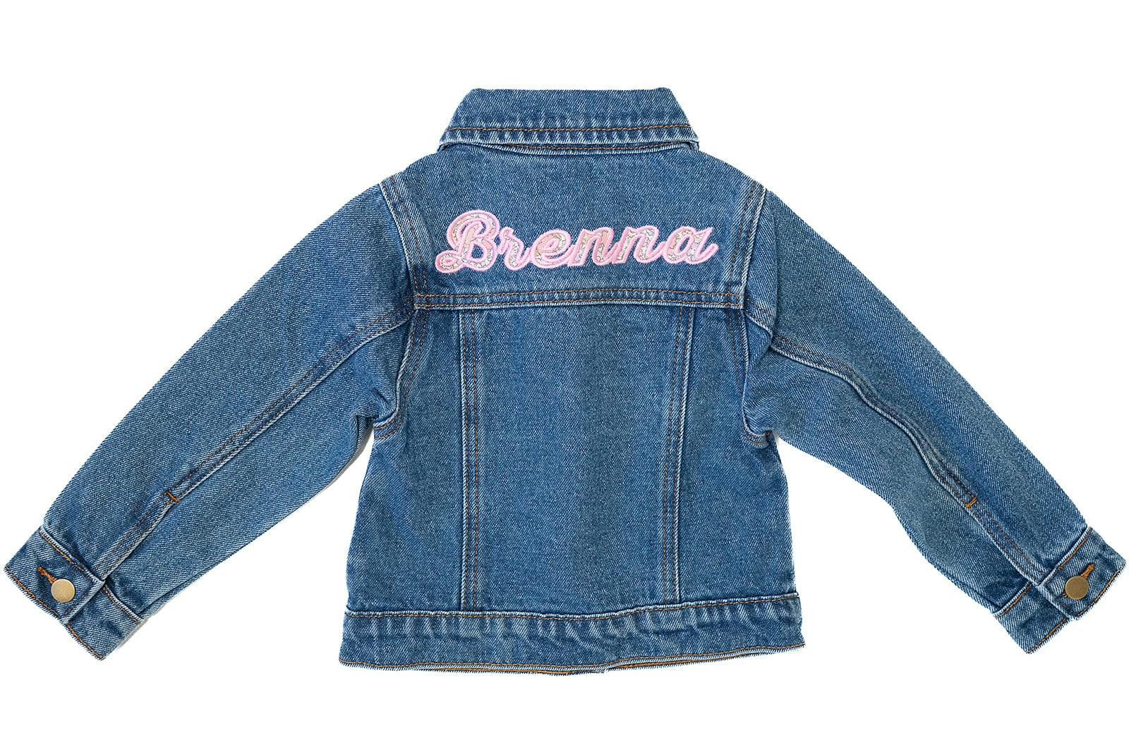 Custom Embroidered Applique Denim Jacket, Floral Multi