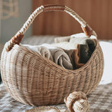 Rattan Half Moon Basket