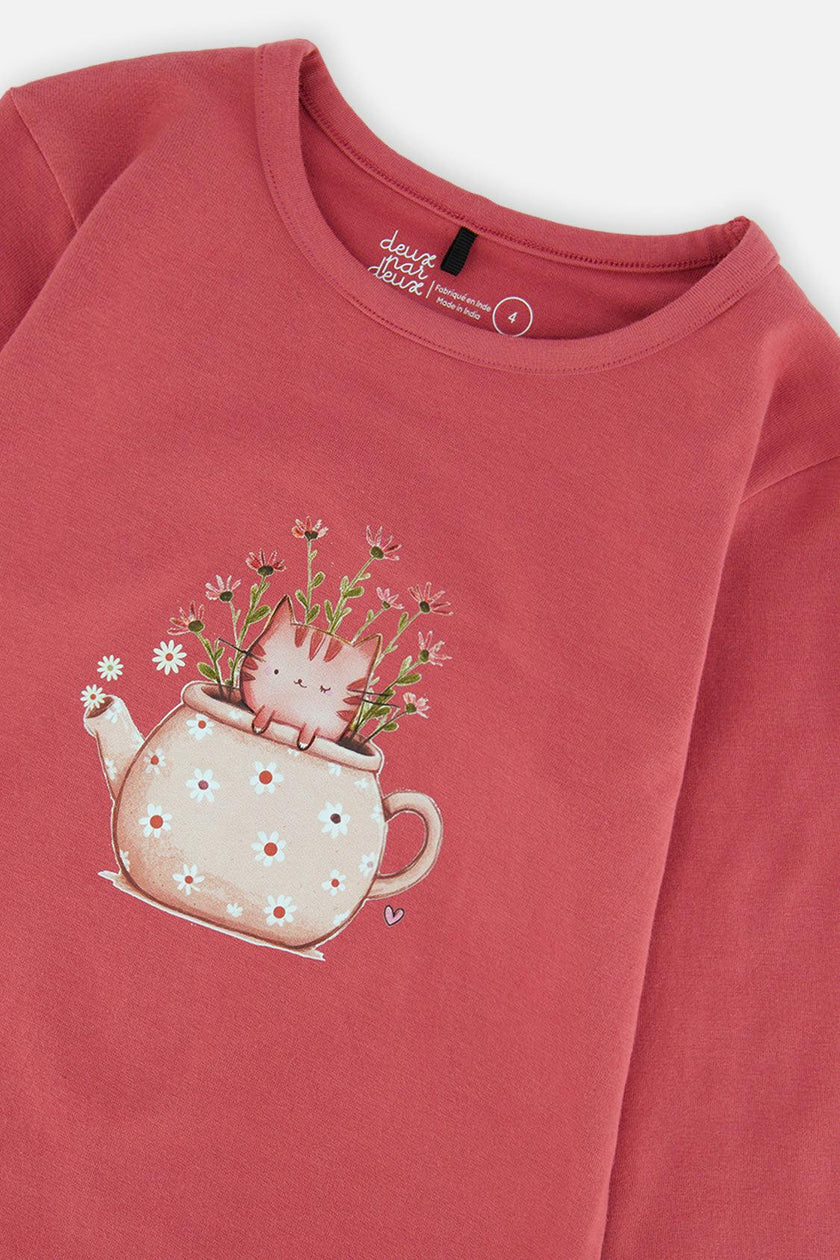 Organic Cotton Jersey T-Shirt Raspberry Pink