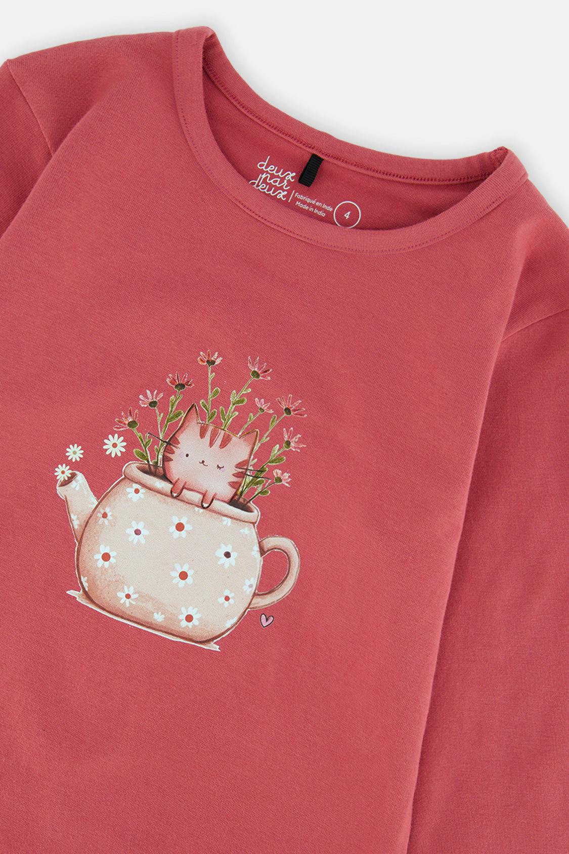 Organic Cotton Jersey T-Shirt Raspberry Pink