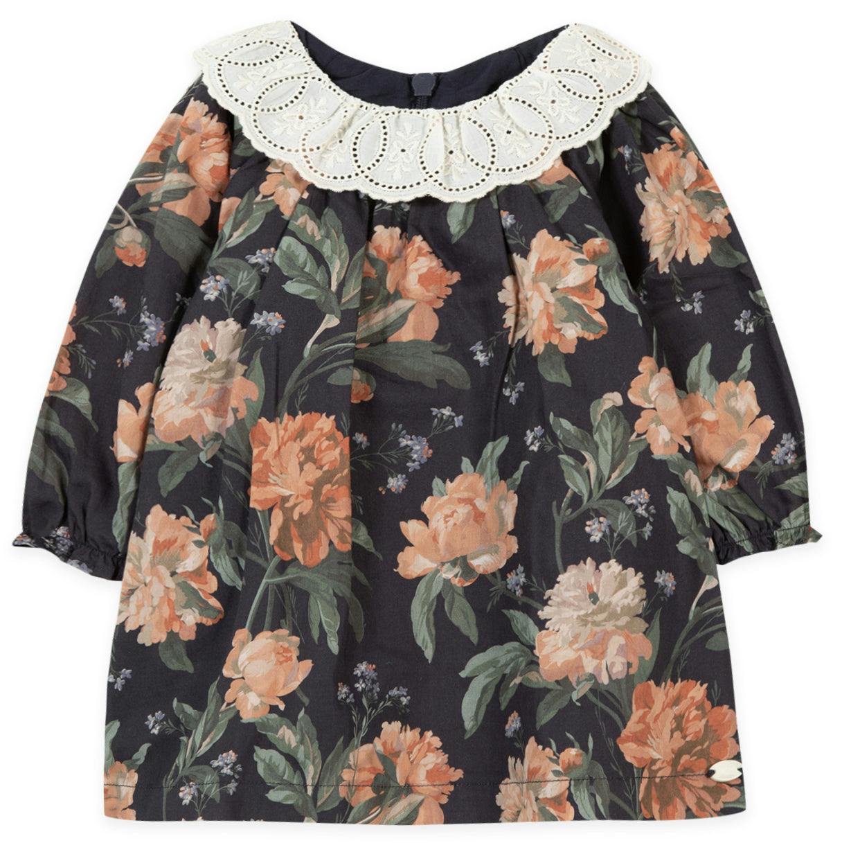 Baby Vintage Embroidered Lace Collar Dress
