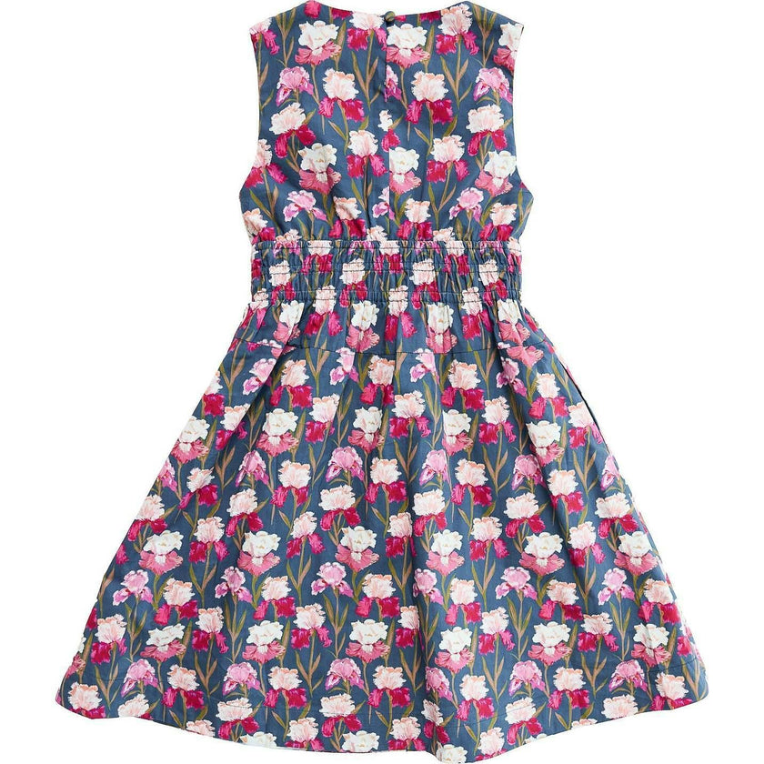 Mini Carly Dress in Navy Pressed Petals