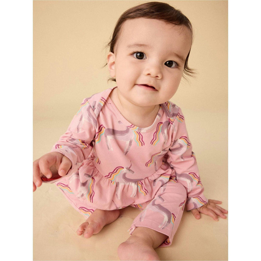 Pretty Peplum Baby Romper, Yellow