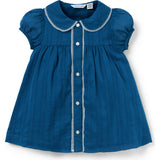 Baby Textured Stripe Collar Dress