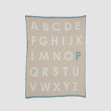 Custom Personalized Baby Sustainable Knit Throw Blanket - ABC
