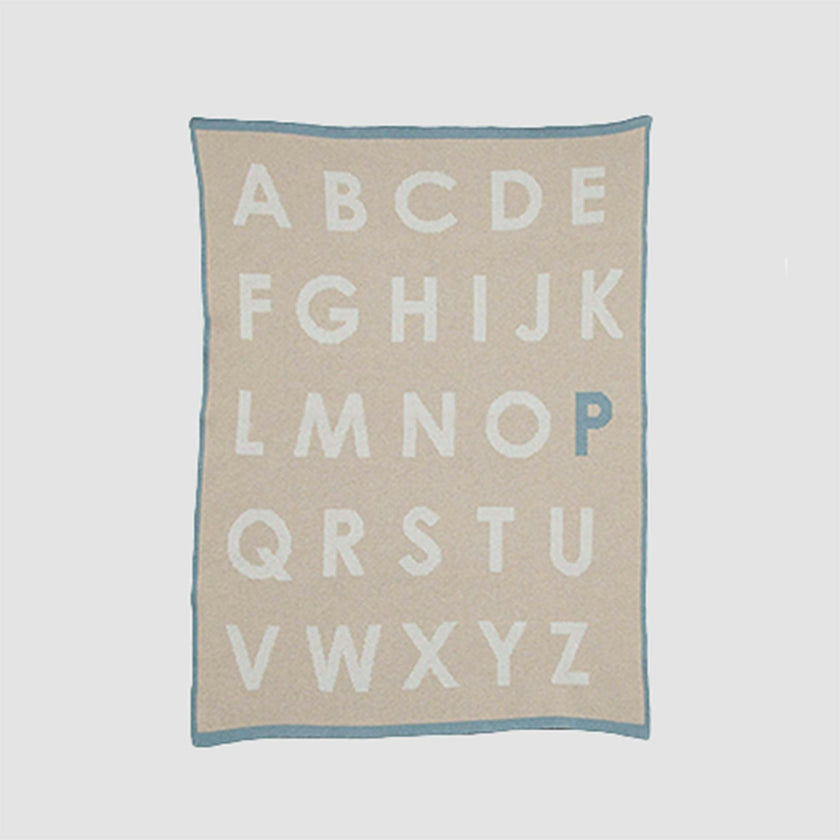 Custom Personalized Baby Sustainable Knit Throw Blanket - ABC