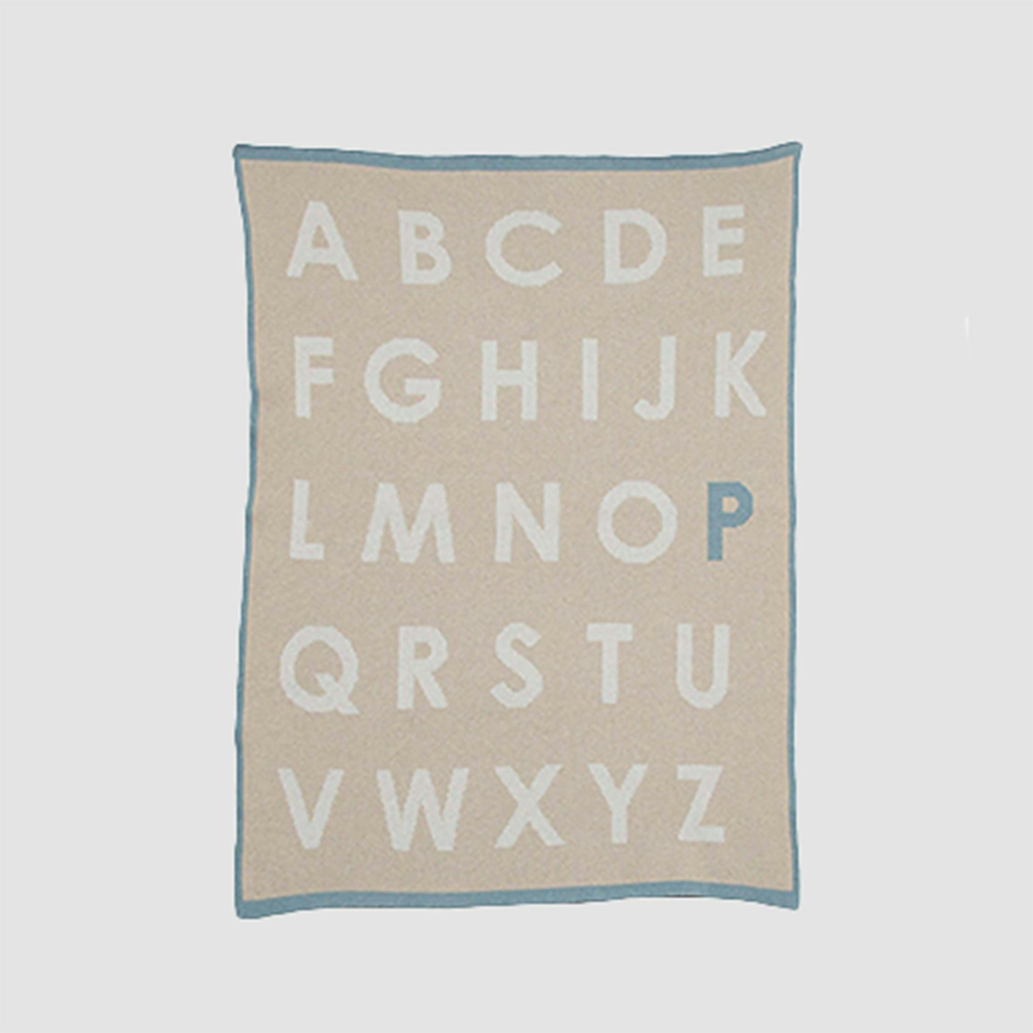 Custom Personalized Baby Sustainable Knit Throw Blanket - ABC