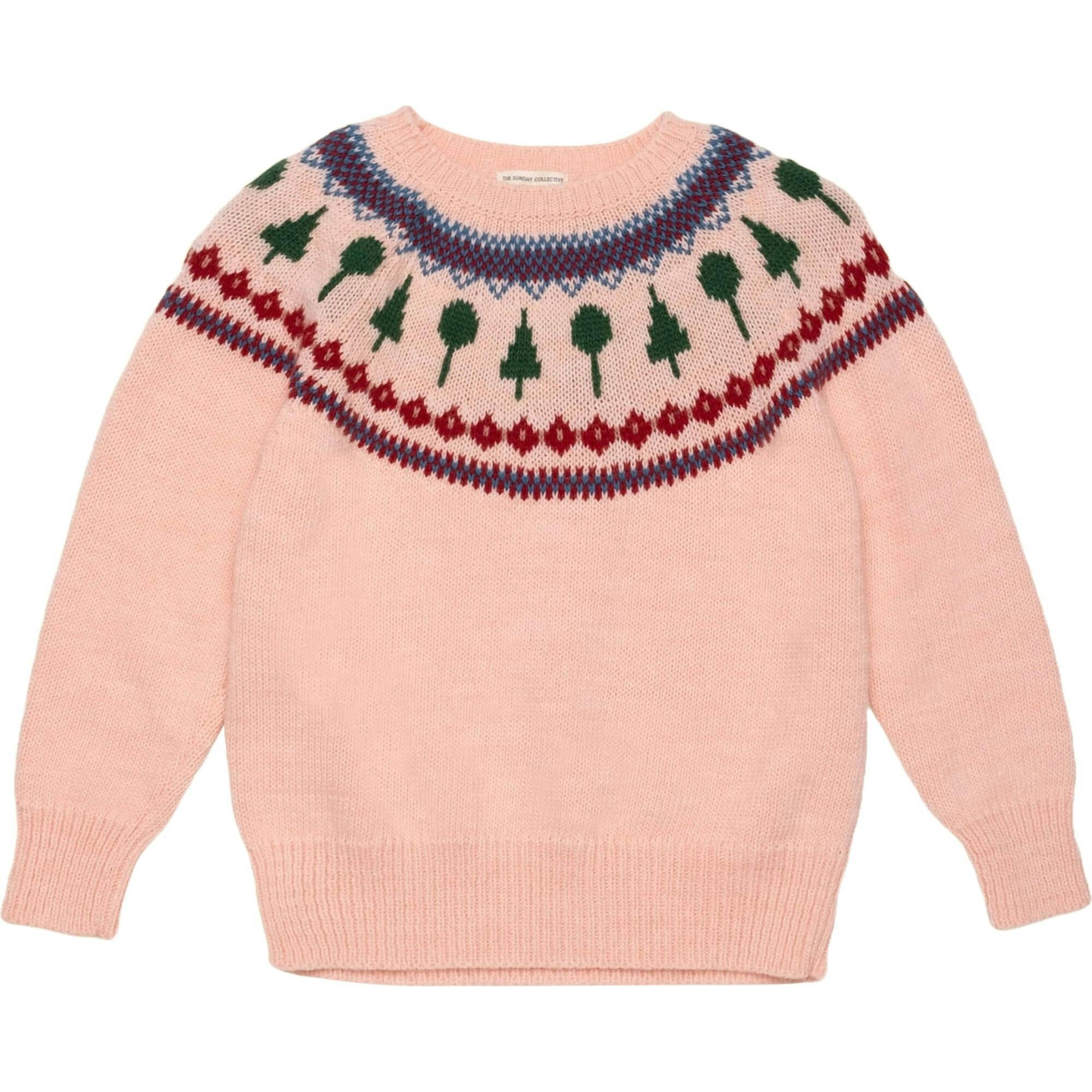 Recess Fair Isle Sweater in Pink Lemonade
