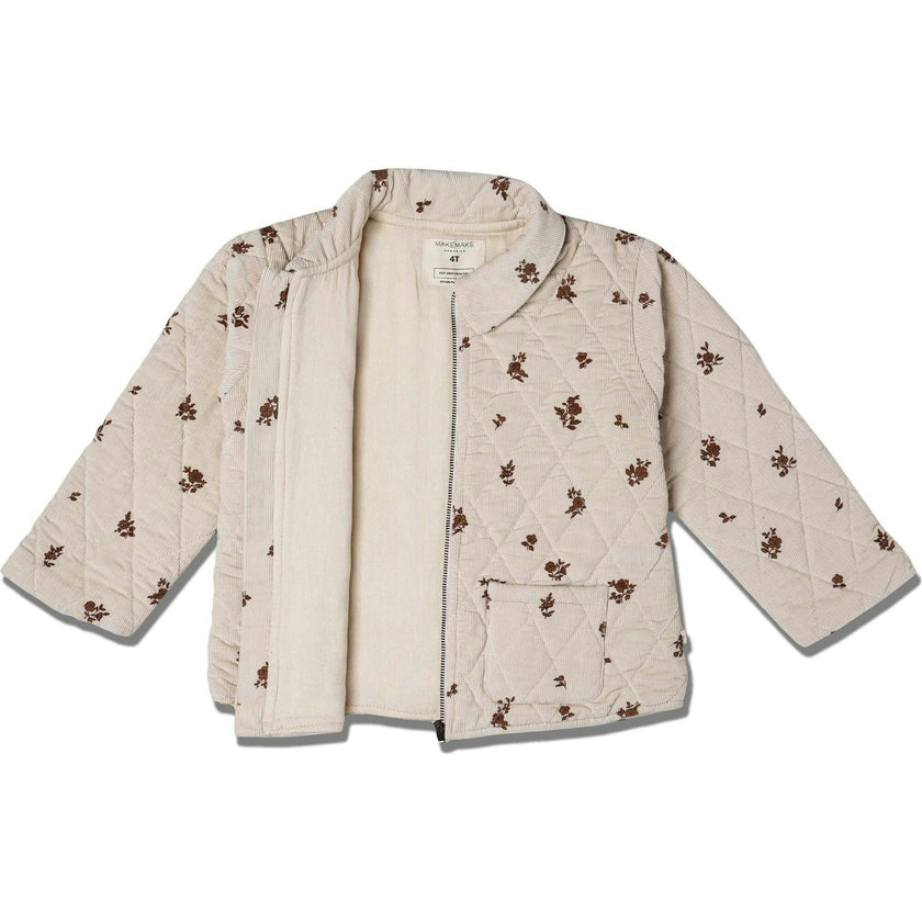 Organic Quilted Corduroy Zipper Jacket