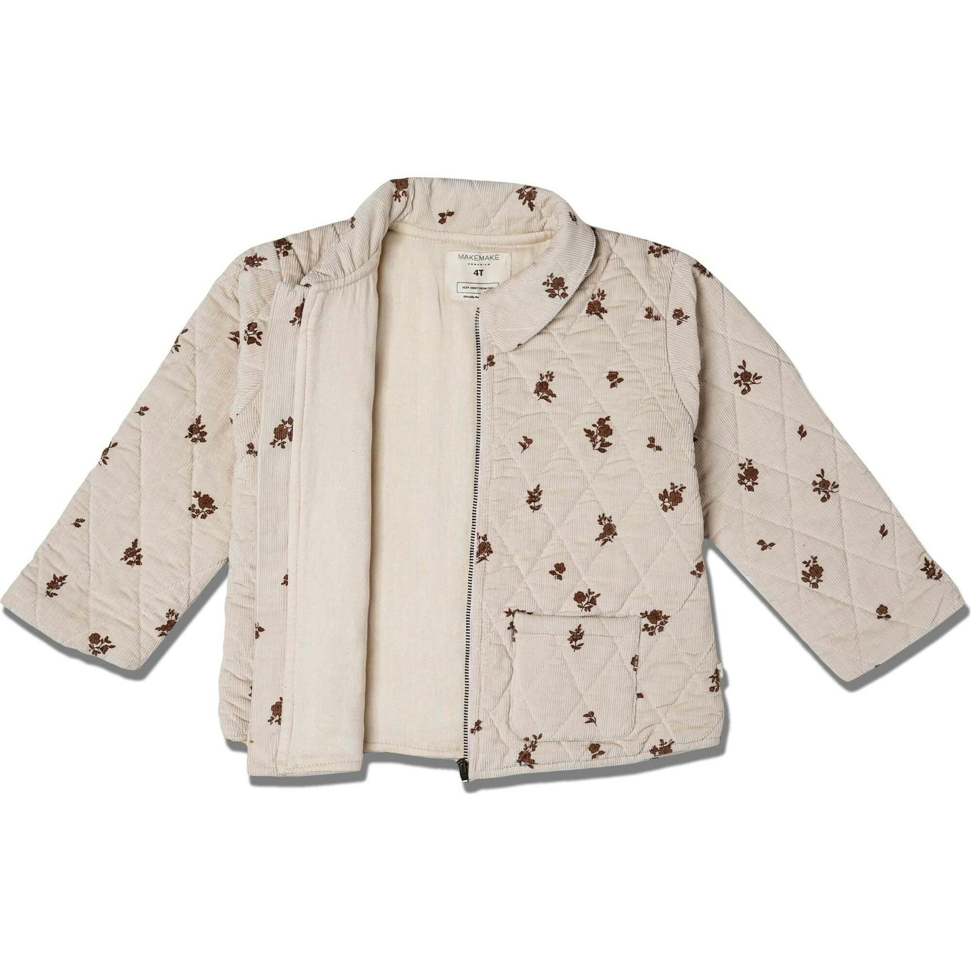 Organic Quilted Corduroy Zipper Jacket