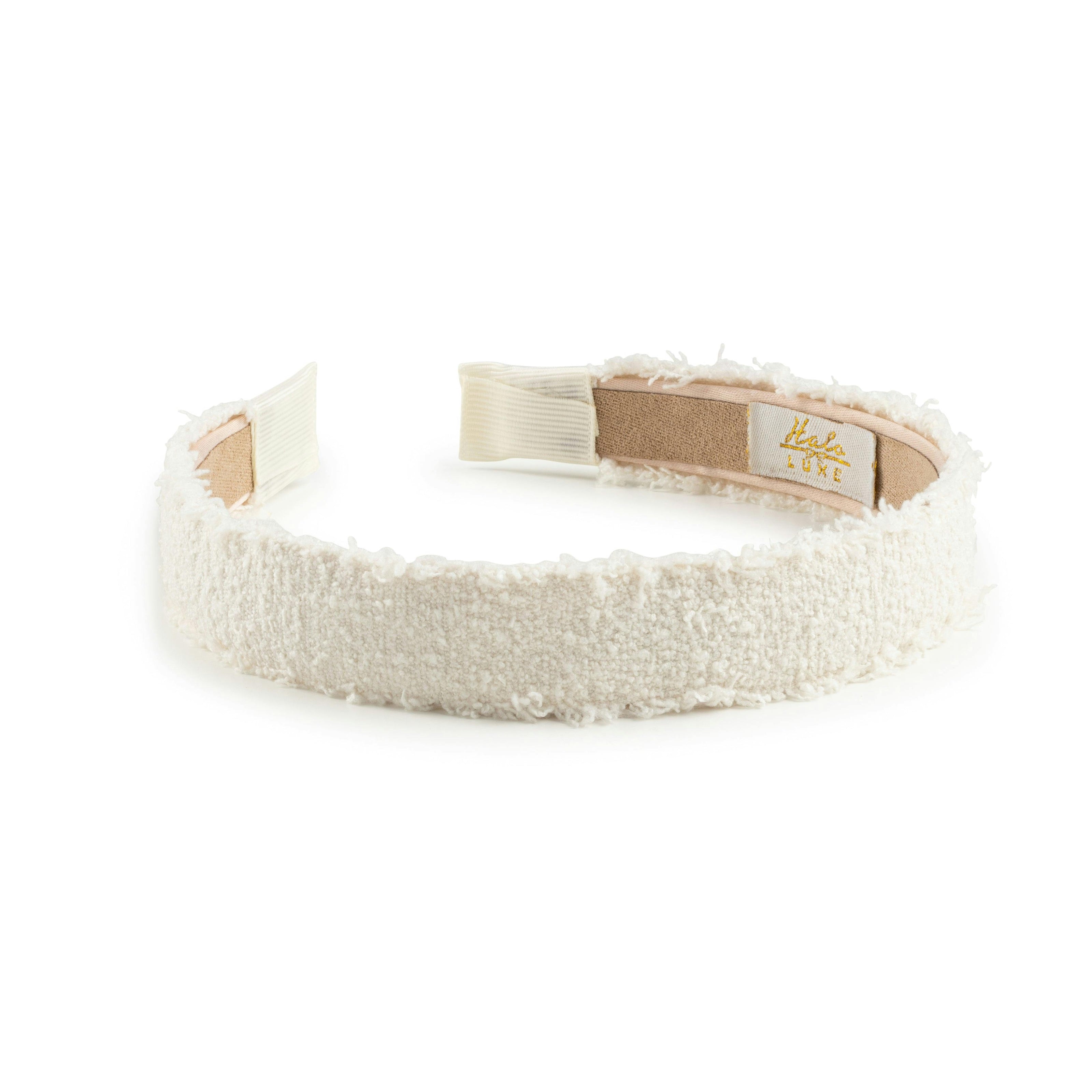 Halo Luxe Amara Deconstructed Woolen Headband - White