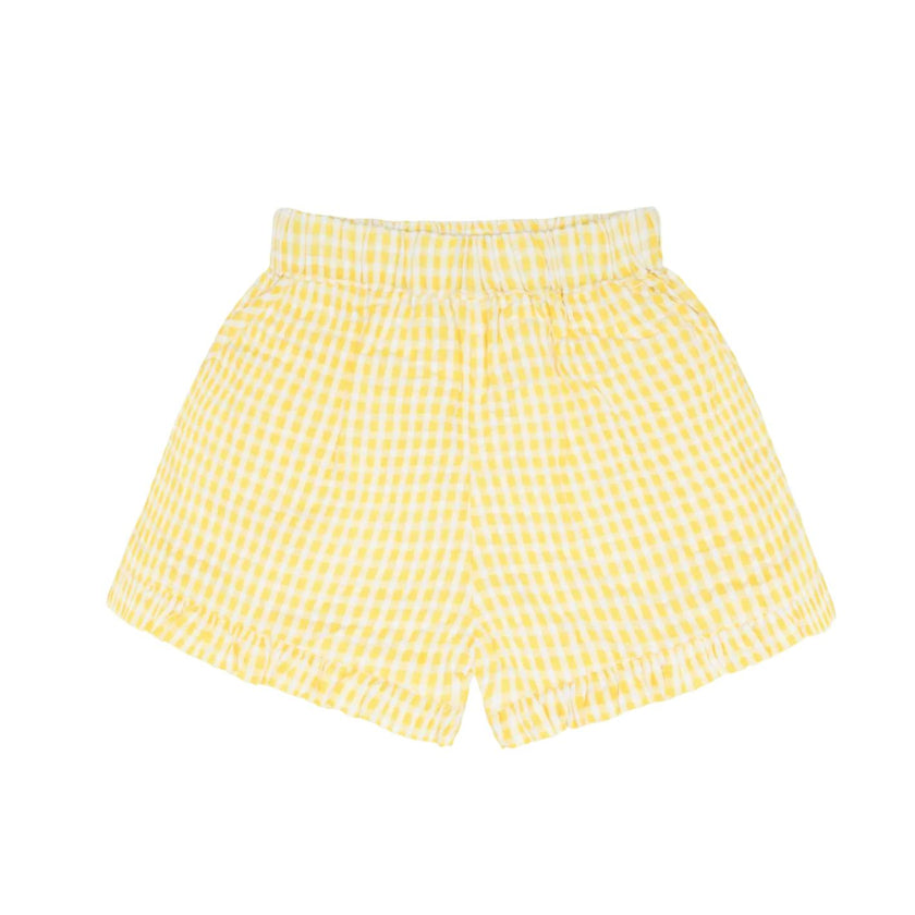 girls soleil gingham ruffle shorts