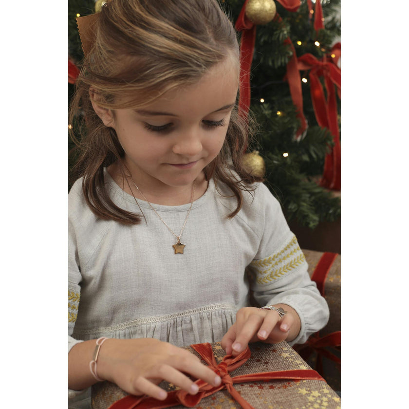 Personalized Star Necklace, 14k Gold Plated
