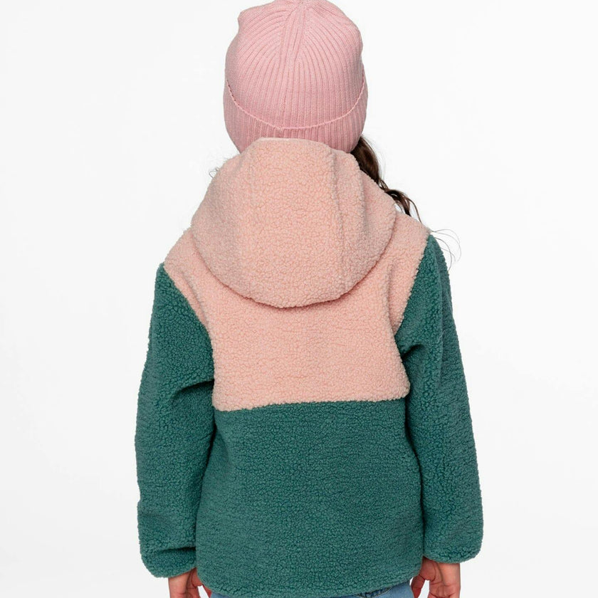 Sherpa Jacket Light Pink Colorblock