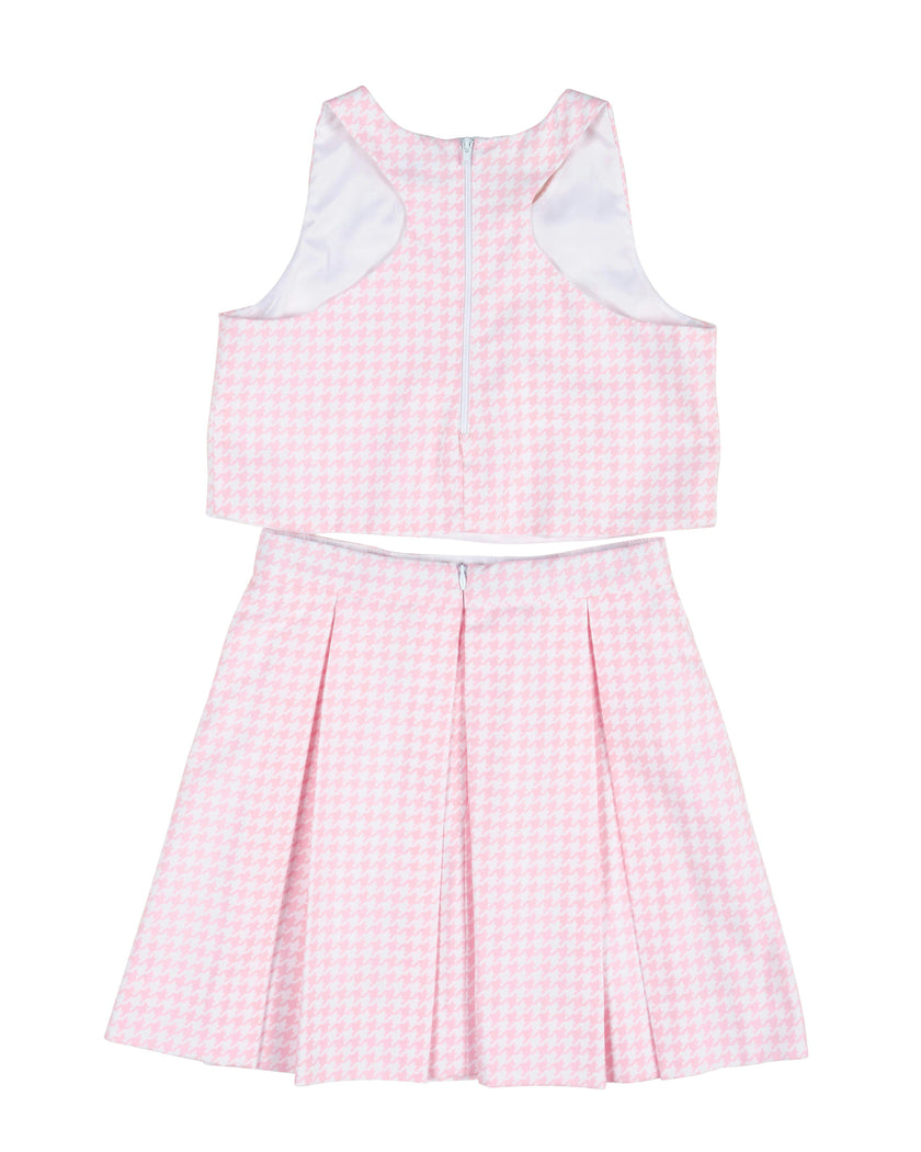 Houndstooth Top and Pleated Skirt