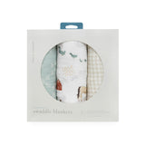 Cotton Muslin Swaddle Blanket 3 Pack - Farmyard