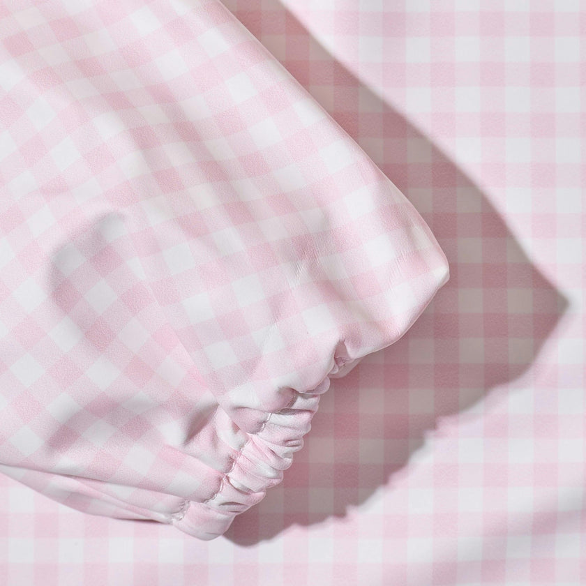 Magnetic Long Sleeve Bib - Petal Check