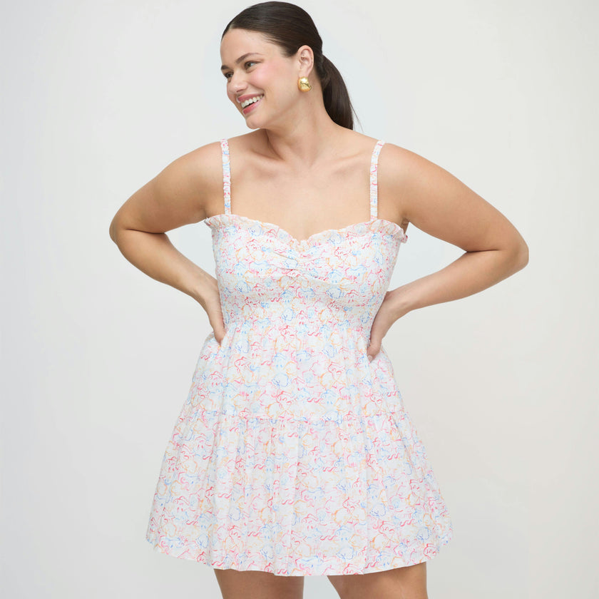The Rebecca Mini Nap Dress - Camo Fish