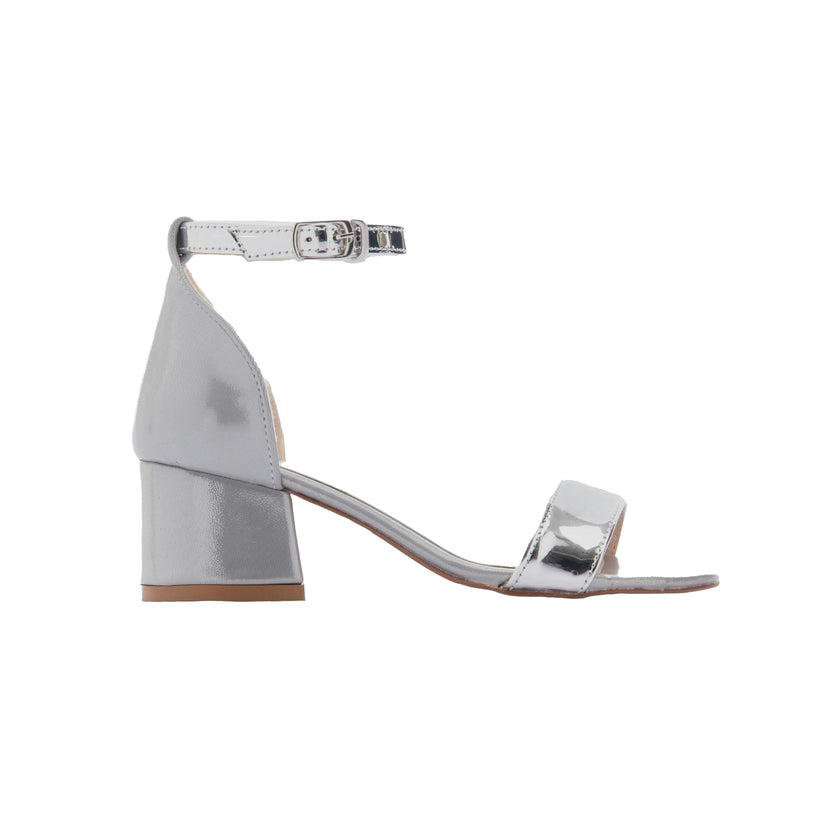 Silver Sandal-Strap Heels